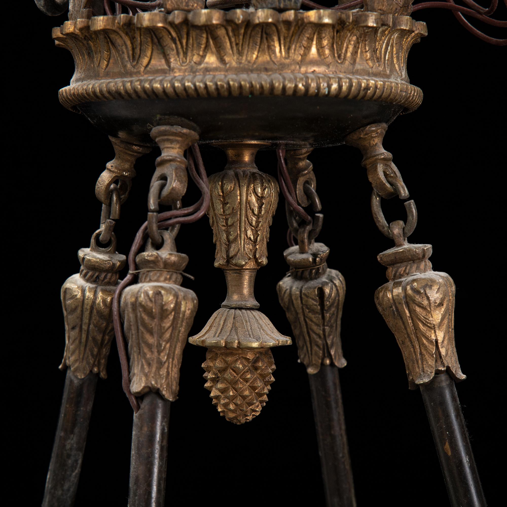 An Empire style lamp, early 20th Century.