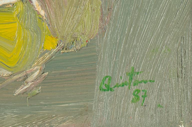 Juan Carlos Quintana, oil on canvas, signed and dated -87.