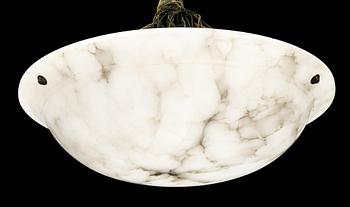 An alabaster ceiling lamp for one light bulb. !920s-1930s.