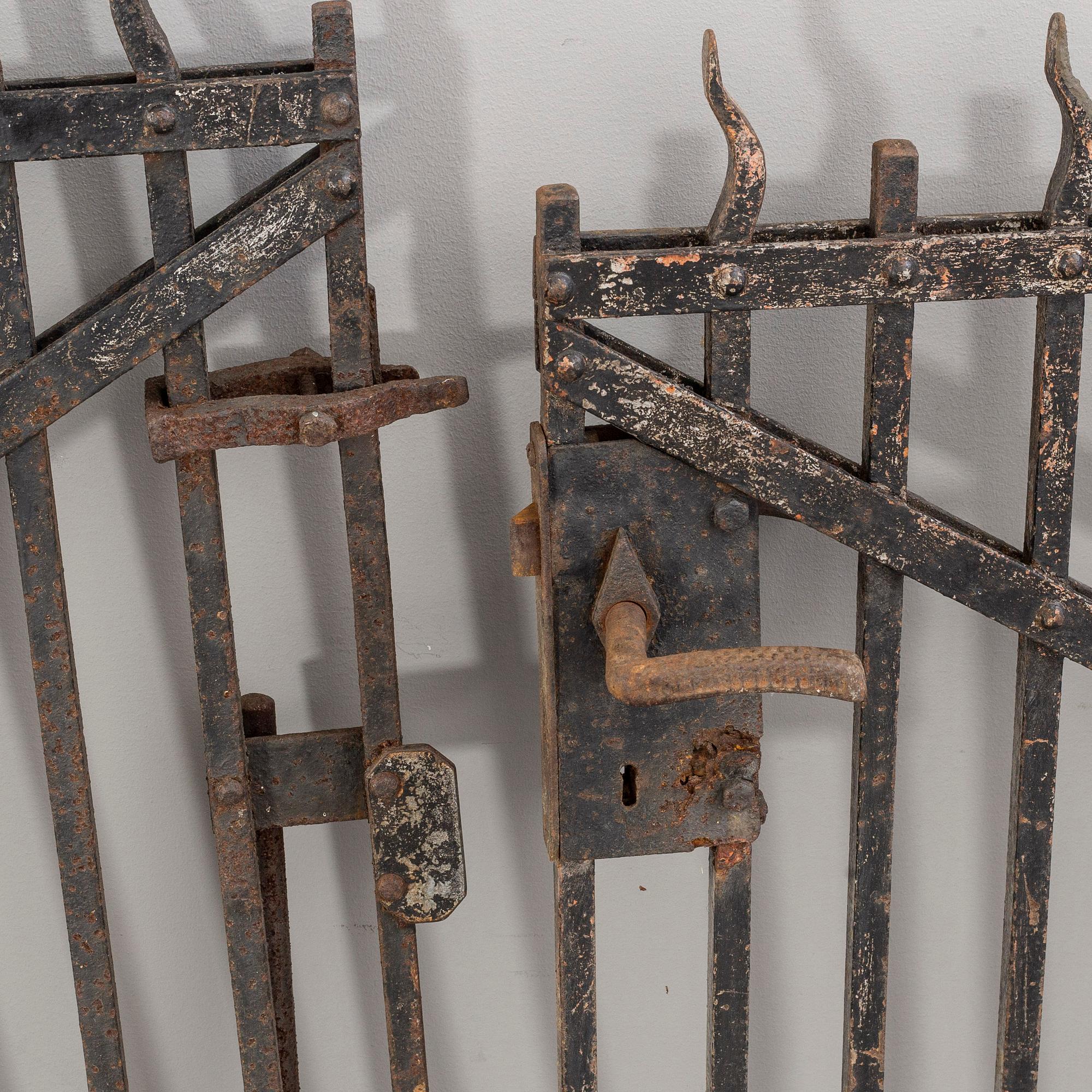 A pair of first part of 20th century iron gates.