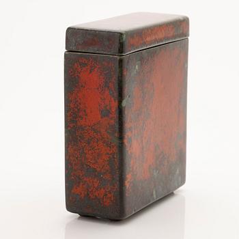 Hans Hedberg, Lidded jar, high-fired faience, Biot.