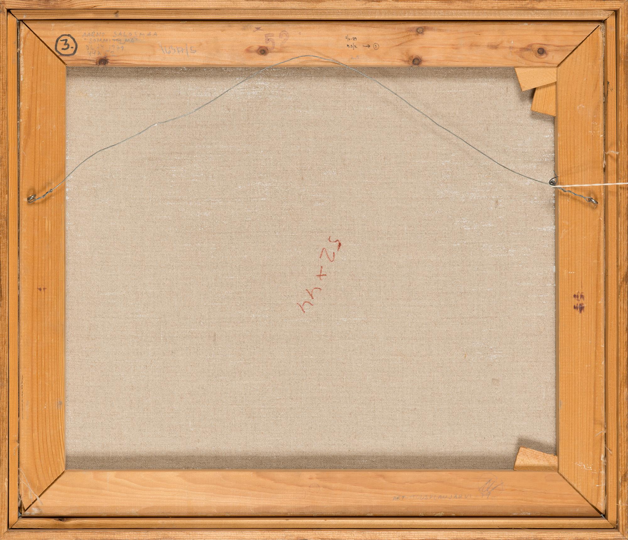 Aarno Salosmaa, olja på duk, signerad och daterad -79.