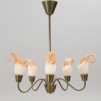 A Swedish Modern ceiling lamp, 1940s/50s.