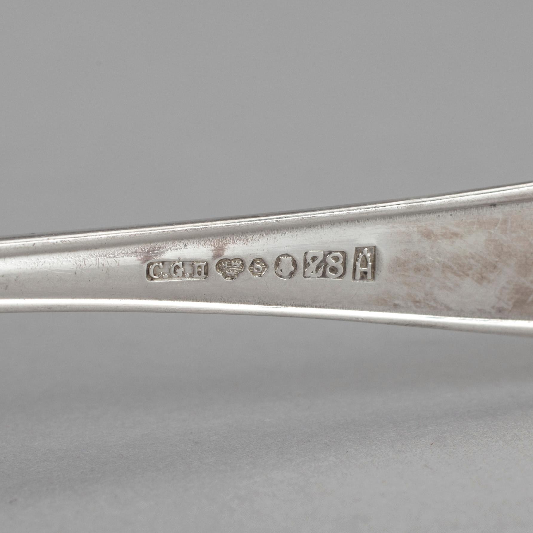 KAFFESKEDAR, 18 st, silver, bl a "Slottsbarock", 1900-tal. Vikt 241 g.