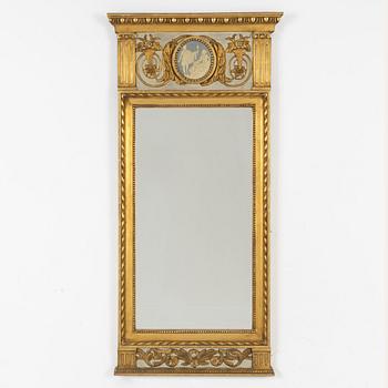 Spegel, gustaviansk stil, omkring år 1900.