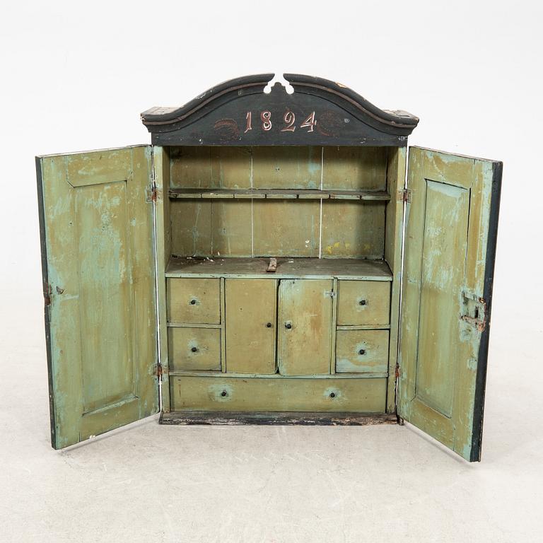 A Swedish painted wall cabinet 19th century.