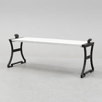 Folke Bensow, a 'Trädgårdsmöbel no 2' cast iron bench, Näfveqvarns bruk.