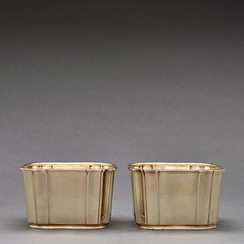 Atelier Borgila, skålar, ett par, Stockholm 1946 sterling, förgyllda.