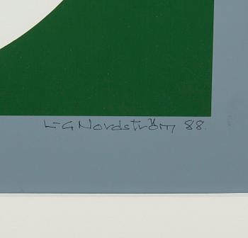 LARS-GUNNAR NORDSTRÖM, serigrafi, signerad och daterad 88. Konstnärens avdrag.