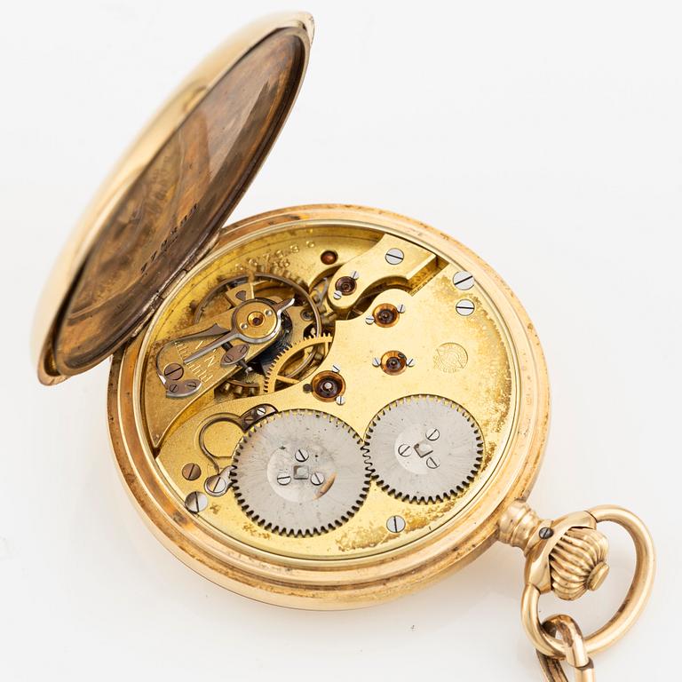 IWC, pocket watch, hunter-case, 49 mm.