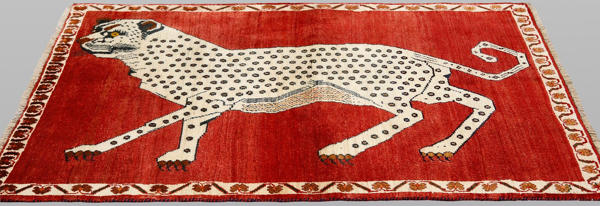 Matta, Figural Kashgai, ca 152 x 90 cm.