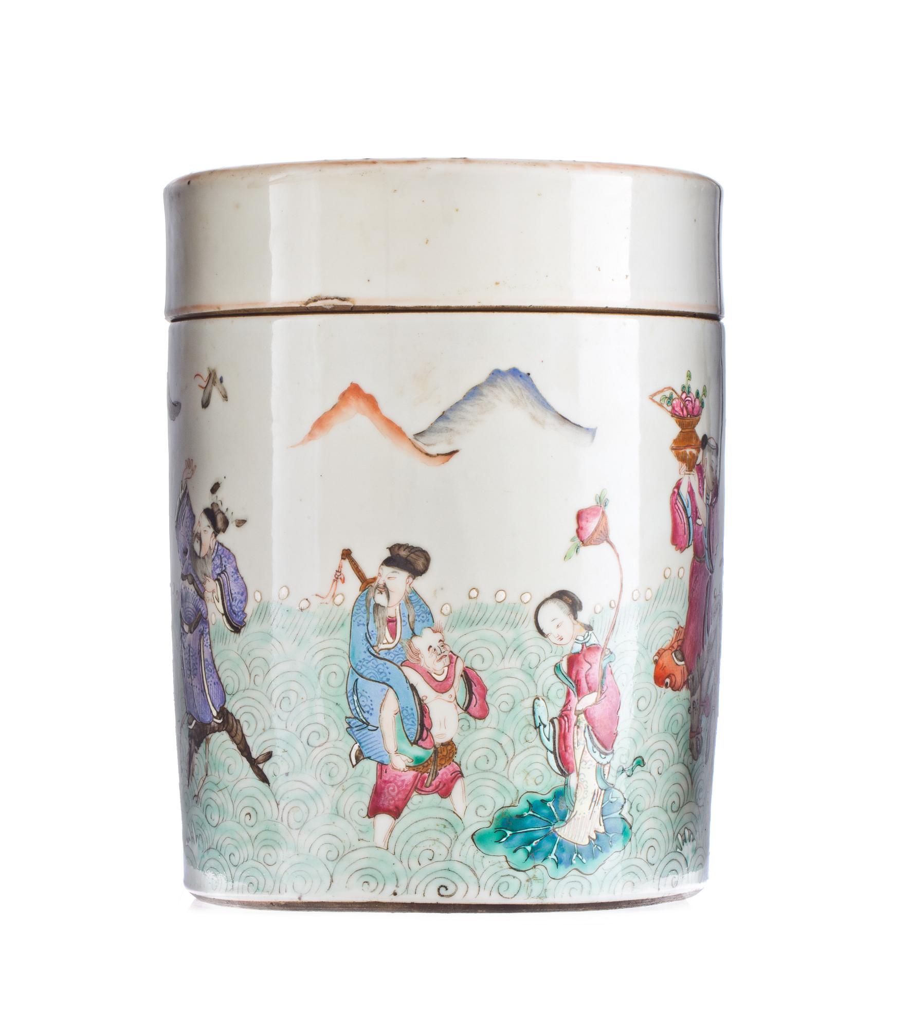 KANTIN, porslin, Kina, 1800-talets andra hälft.