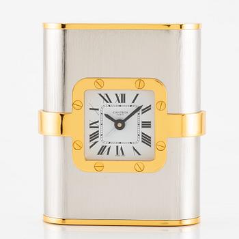 Cartier, Santos de Cartier "Pendulette", table clock, approx. 67 x 85 x 28 mm.