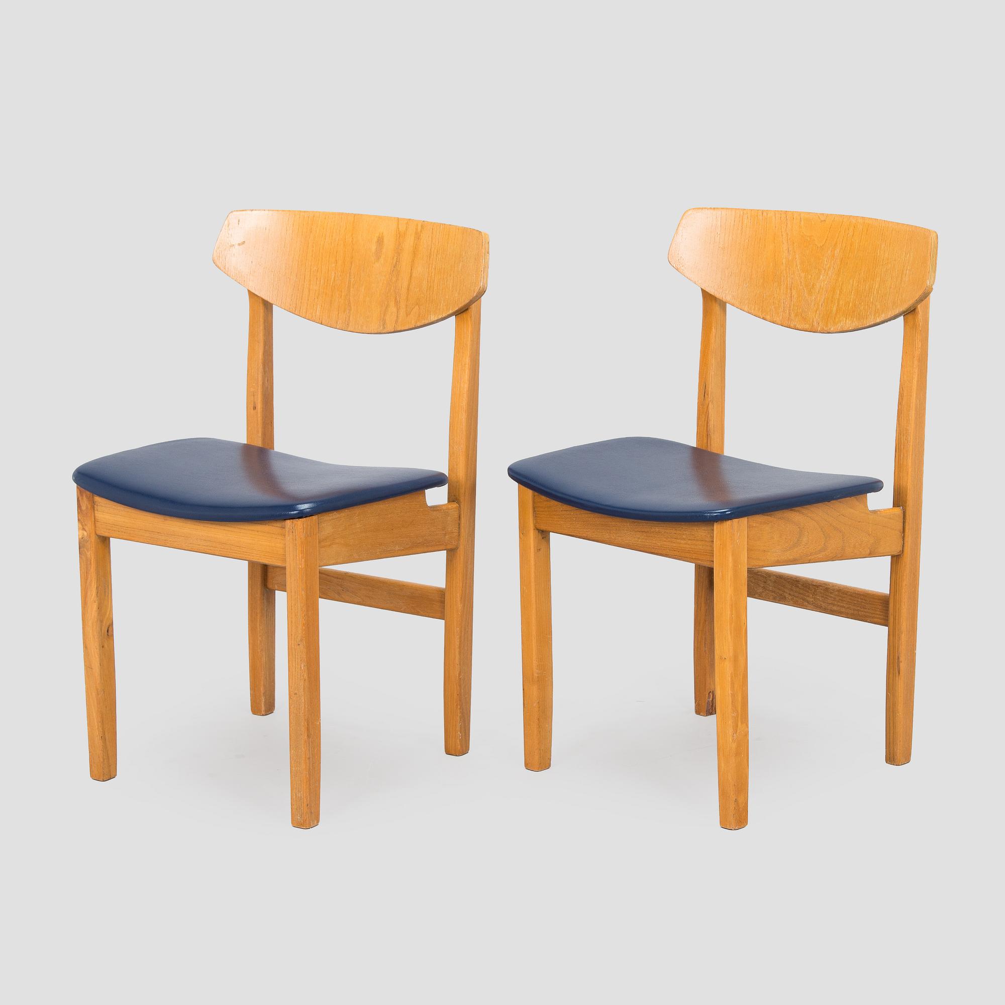 Lasse Ollinkari, stolar, 7 st, "Ervi-stolen", för Artek, 1960-tal.