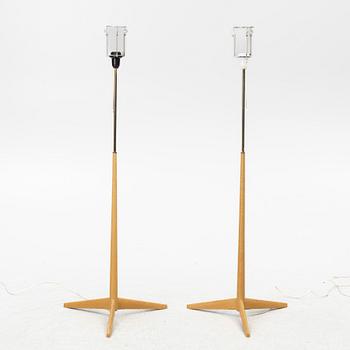 Floor lamps, a pair, second half of the 20th century.