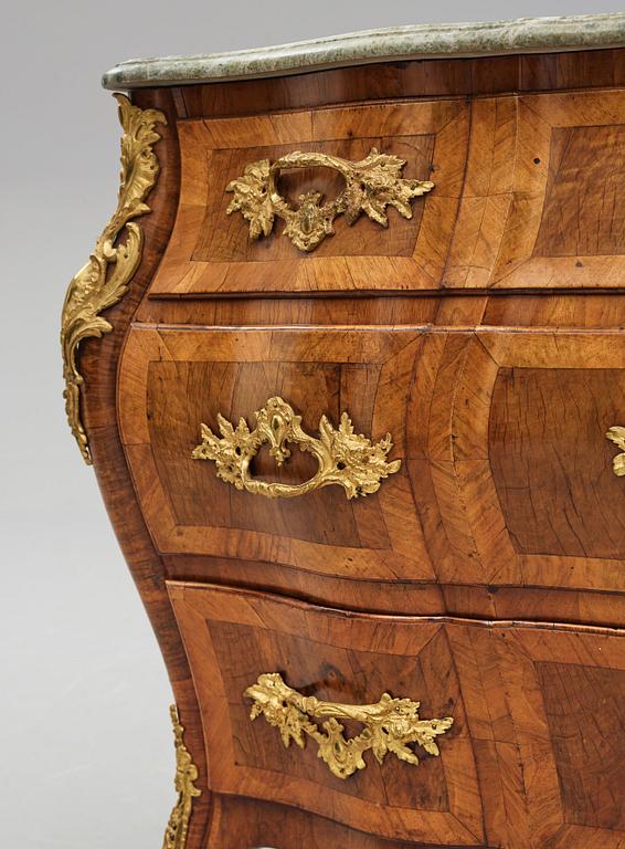 A Swedish Rococo commode, presumably by C Linning (master in Stockholm 1744-1779), 18th century .