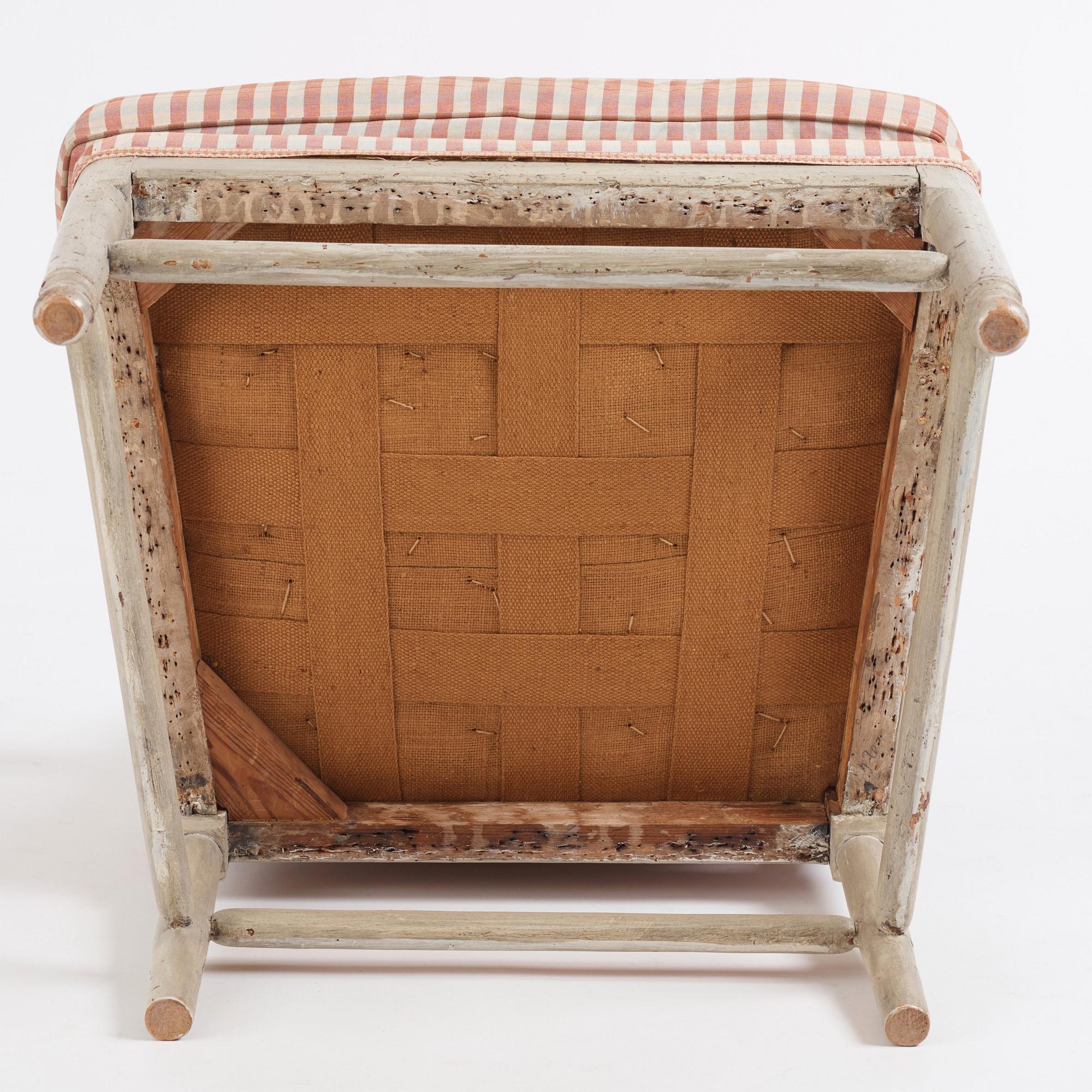 A Gustavian 'Gripsholm' armchair, late 18th century.