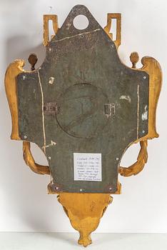 A Gustavian wall clock, dial signed Petter Lundmark, Stockholm. Late 18th century.