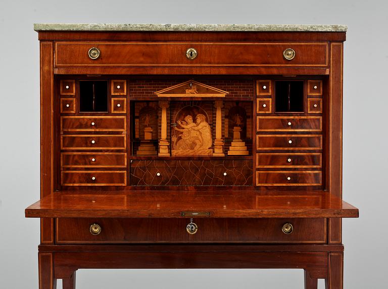 SEKRETÄR, gustaviansk stil, 1800-tal.