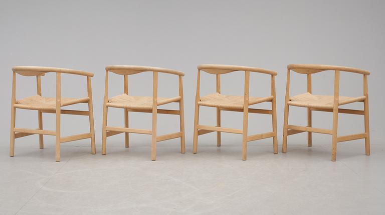 KARMSTOLAR, 4 st, pp 201/203, Hans J Wegner för PP Möbler, Alleröd, Danmark. Formgiven 1969.