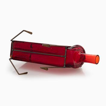 Markku Salo, glasskulptur, "Blushes Easily", signerad M. Salo Nuutajärvi.