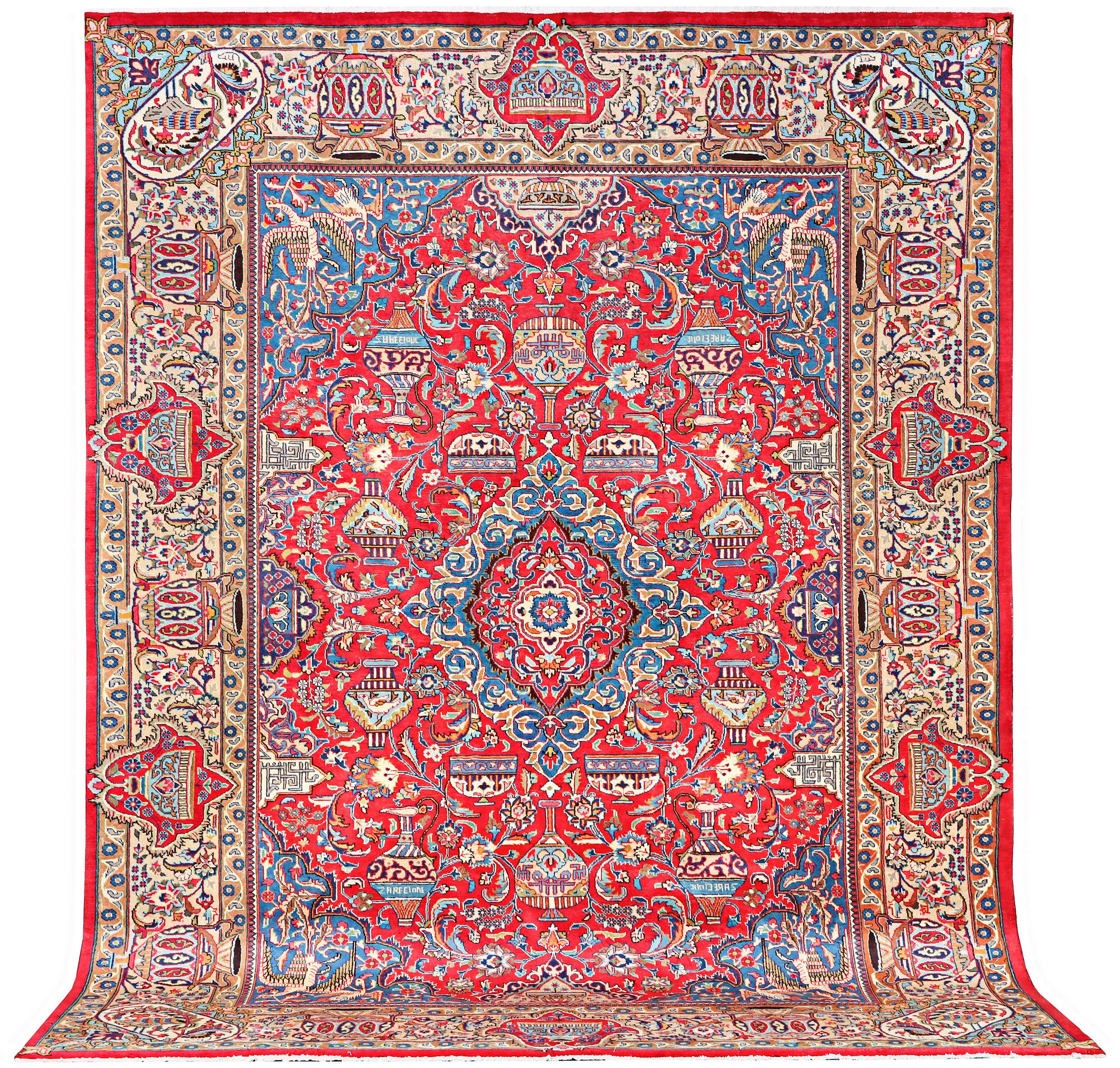 A Kashmar carpet, c. 390 x 298 cm.