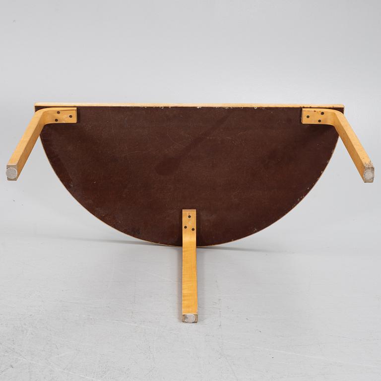 Alvar Aalto, two crescent shaped tables, model 95, Artek, Finland, early 70's.