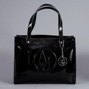 HANDVÄSKA, pvc lack, Armani Jeans.