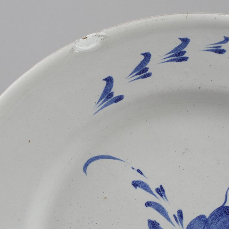 TALLRIK, fajans, Marieberg, 1700-tal.