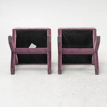 A pair of 'X-Bench' seating, Jonathan Adler, USA, 21st century.