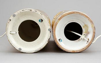 BORDSLAMPOR, ett par, Bergboms, 1970-tal.