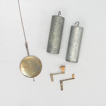 A rococo long case clock, Sweden, second half of the 18th century.