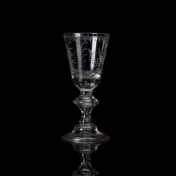 A large 'wedding' goblet, 18th century.