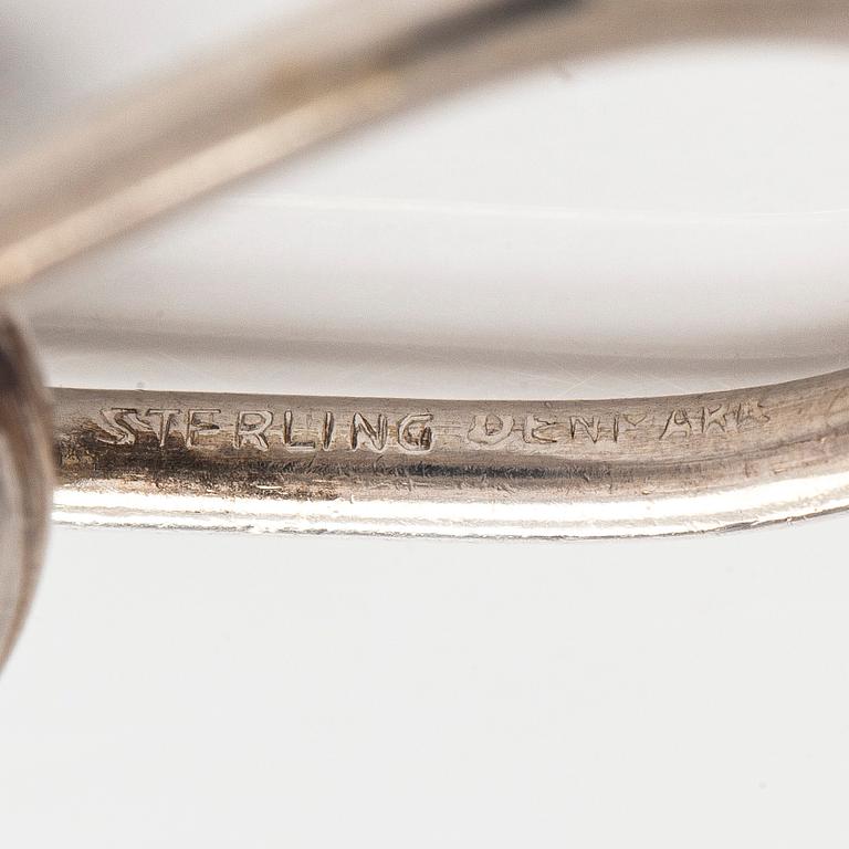 Bent Knudsen, sormus, sterlinghopeaa, Tanska.