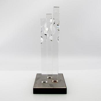 Jan Johansson, skulptur "Metropolis 1" signerad och numrerad 1/200, Orrefors 1973.