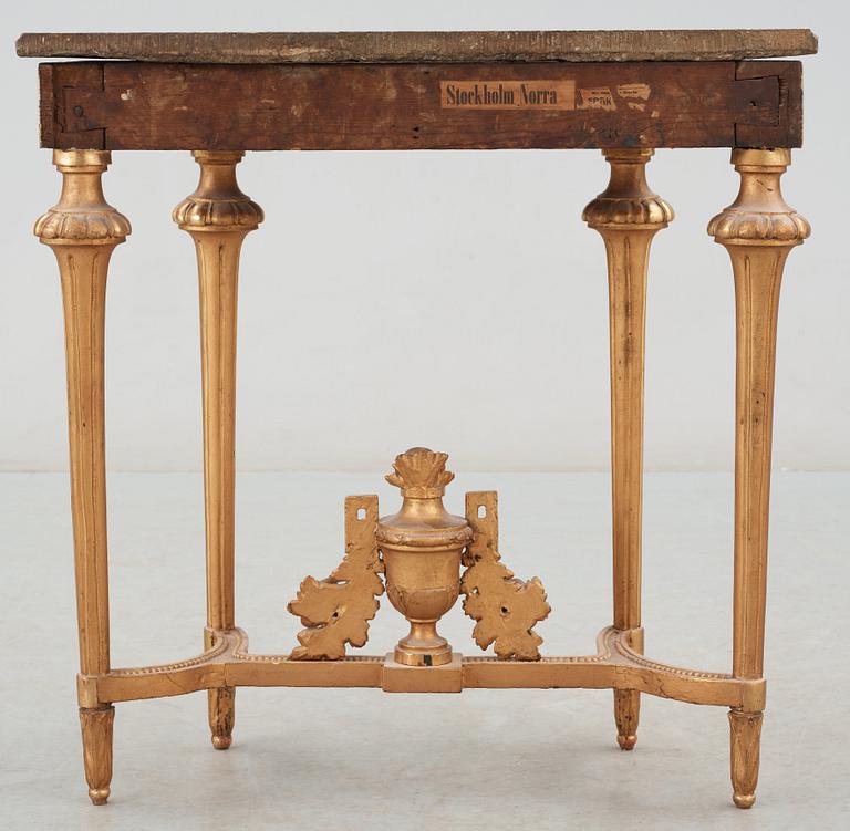 A Gustavian late 18th century console table.