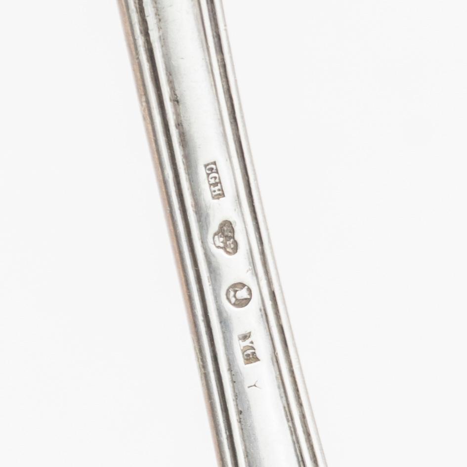 Bestick, 23 st, silver, "Fransk Lilja", C.G.Hallberg, Stockholm, 1901.