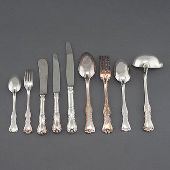 83 pieces of silver cutlery from GAB, model "Prins Albert", 1960s/70s.