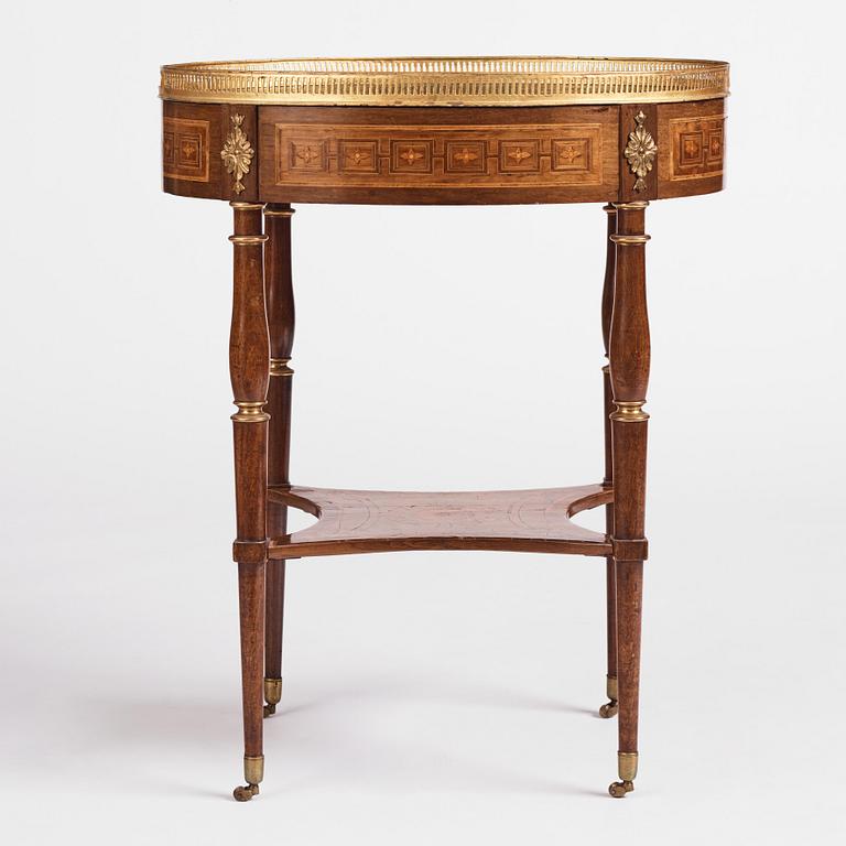 A Gustavian marquetry and gilt-brass mounted tray-table by G. Iwersson (master 1778-1813).