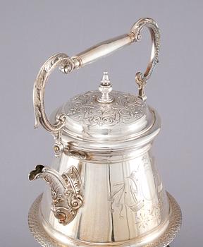 SAMOVAR, nysilver, omkring sekelskiftet 1900.