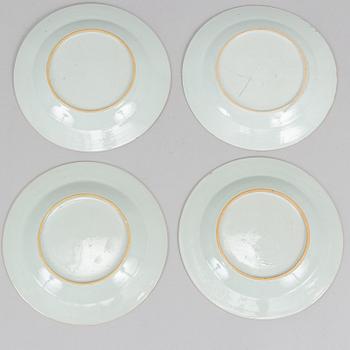 A set of six (4+2) famille rose dishes, Qing dynasty, Qianlong (1736-95).