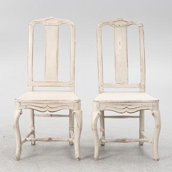 A pair of late Baroque chairs, 18th century.
