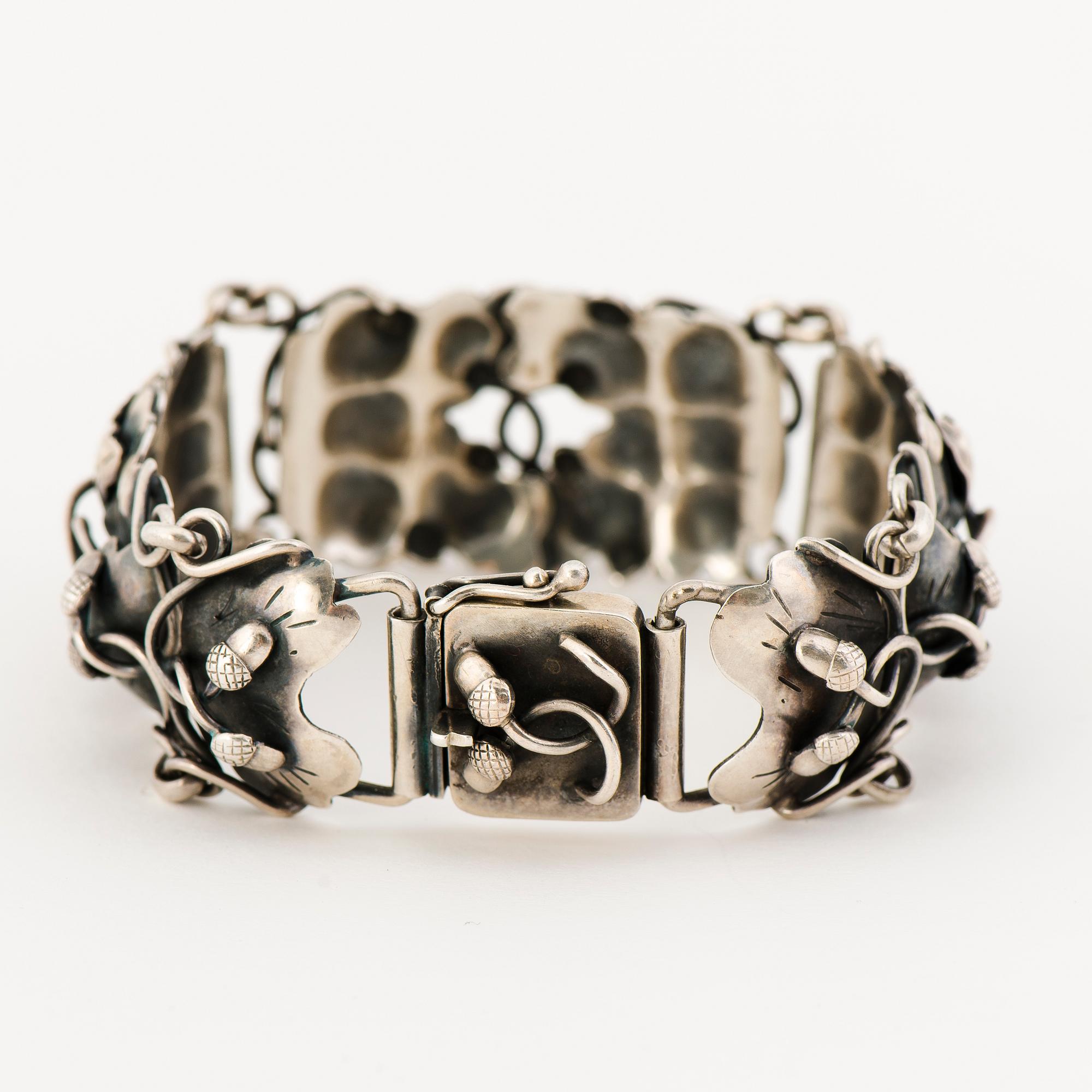 ARMBAND, silver. Daurup, Danmark.