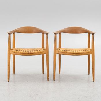 Hans J. Wegner, karmstolar, ett par, "The Chair"/"JH 501", Johannes Hansen, Danmark, 1950/60-tal.