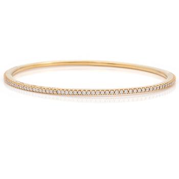 A brilliant cut diamond "Love bracelet" bangle by Ole Lynggard.