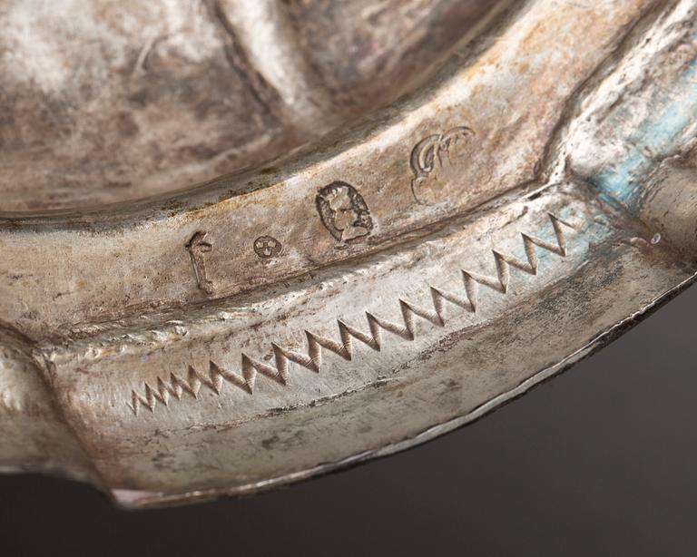 JT RONANDER, Stockholm 1777, Ljusstake, silver, rokoko.