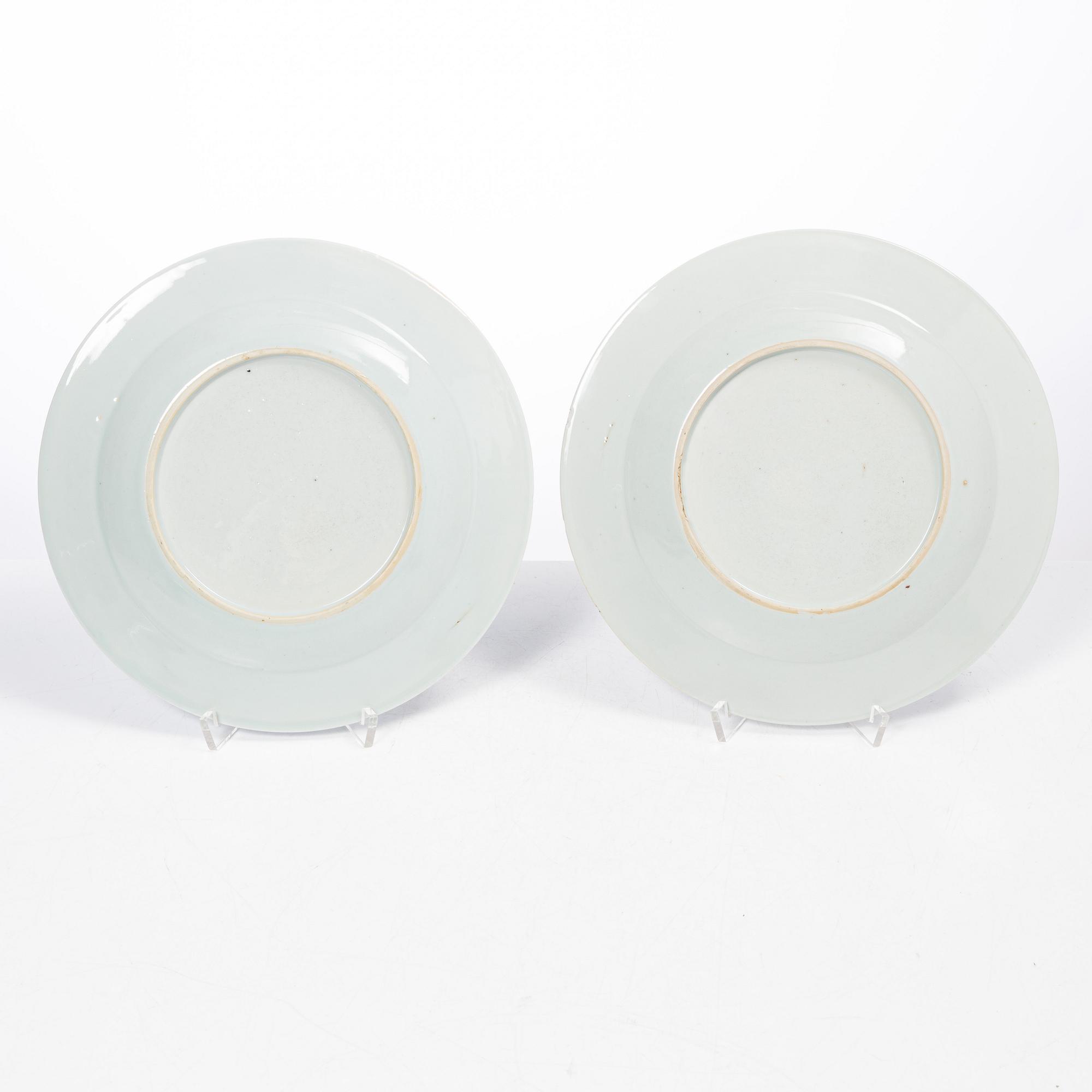 Four porcelain plates, Kina, Qianlong (1736-95).