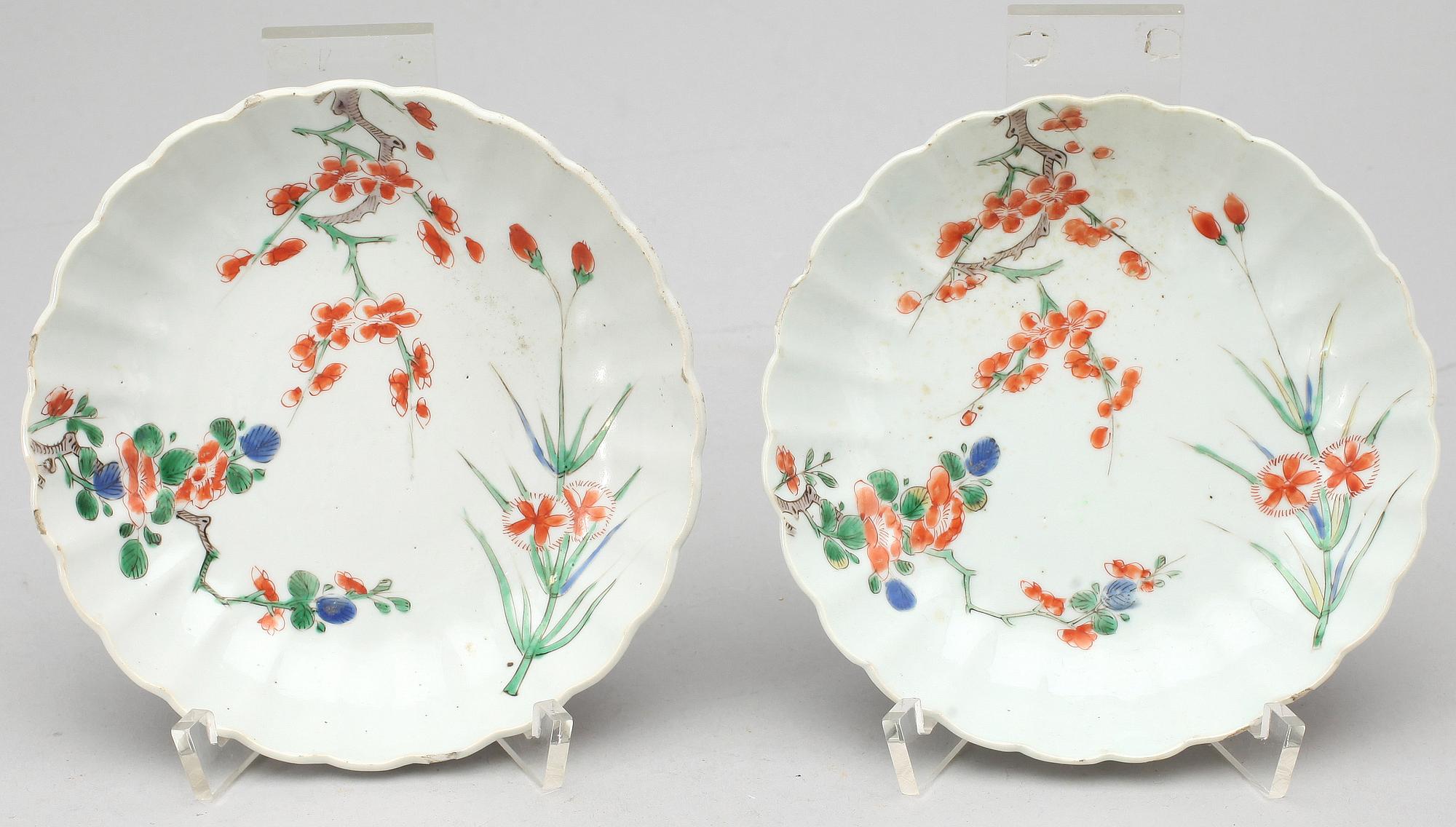 SKÅLFAT, 2 st, porslin, Kina, Kangxi, 1662-1722.