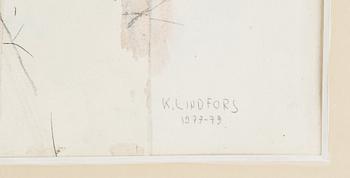 Kent Lindfors, blandteknik och collage, signerad och daterad 1977-79.