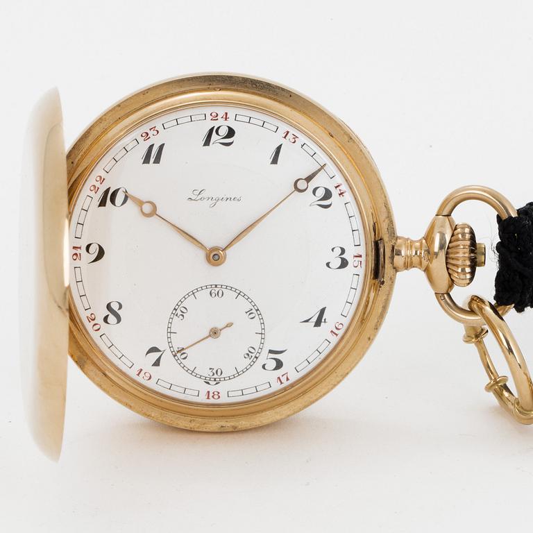 LONGINES, pocket watch, hunter, 50 mm.